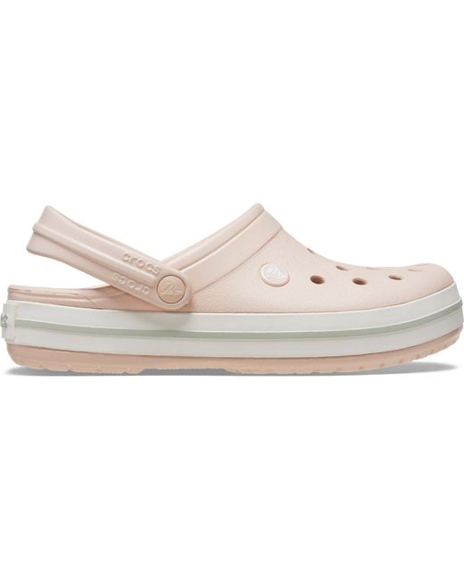 CROCSTM White Crocband Synthetic Quartz Clogs