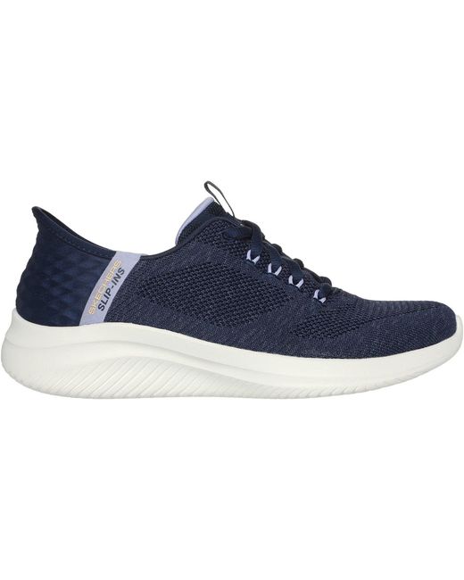 Skechers Blue Ultra Flex 3.0 Easy Step 150178-Nvlv/ Lace Up Shoes