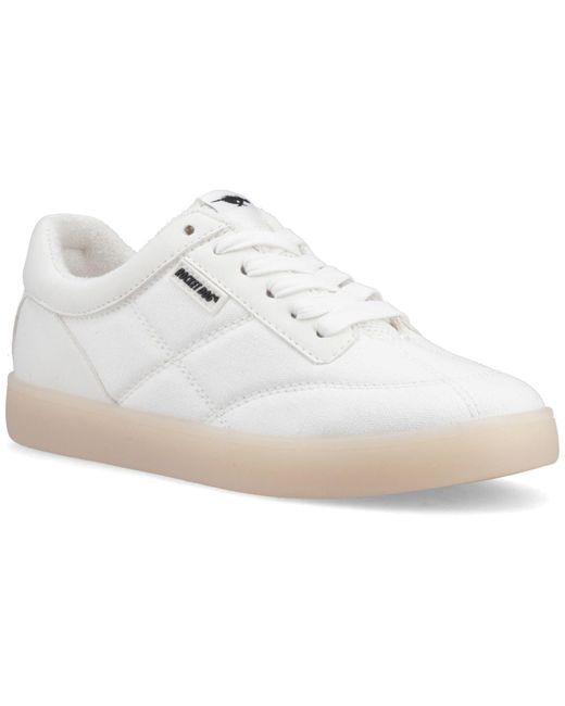 Rocket Dog White Kitty Canvas Pu Cotton Trainers