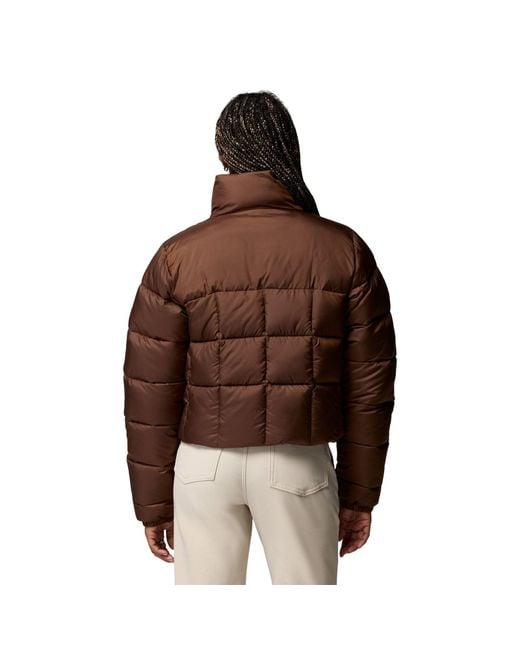 Columbia Brown Puffect Iii Cropped Jacket Puffer Jackets