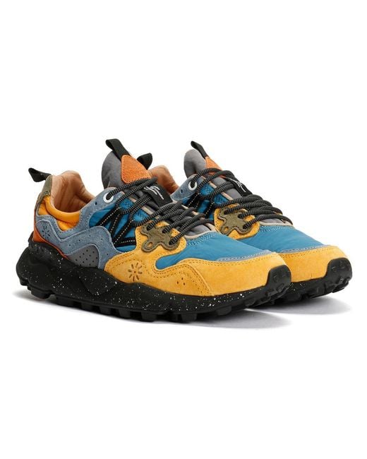 Flower Mountain Blue Yamano 3 Papaya Trainers