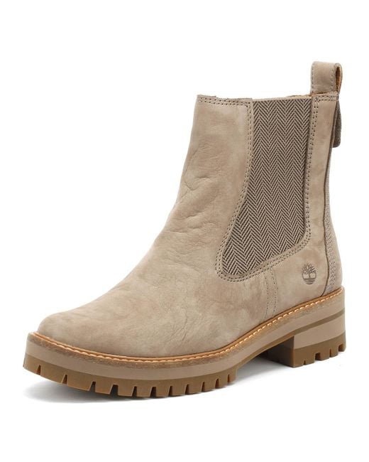 timberland courmayeur valley chelsea boots taupe