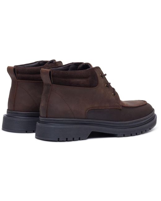 Hush Puppies Brown Jerome Chukka Leather Ankle Boots for men