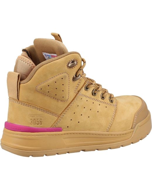 Hard Yakka Natural 3056 Lace Leather Wheat Safety Boots