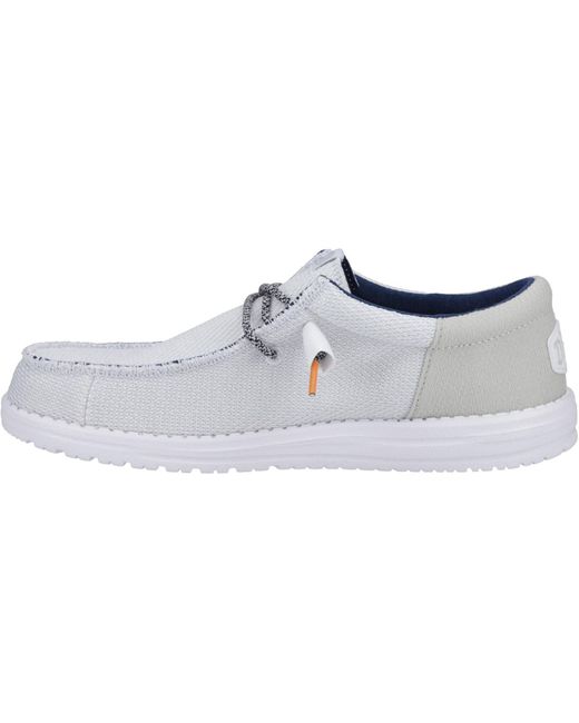 Wally Funk Open Mesh Scarpe Da Barca Bianche Da Uomo di HeyDude in White