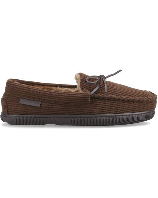 Hush Puppies Brown Ace Cord Polyester Slippers for men