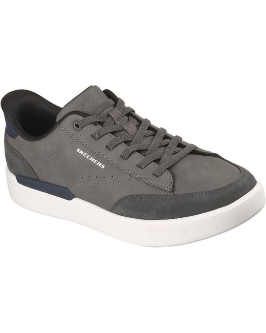Skechers Gray Verloma Radical Synthetic Suede Trainers for men