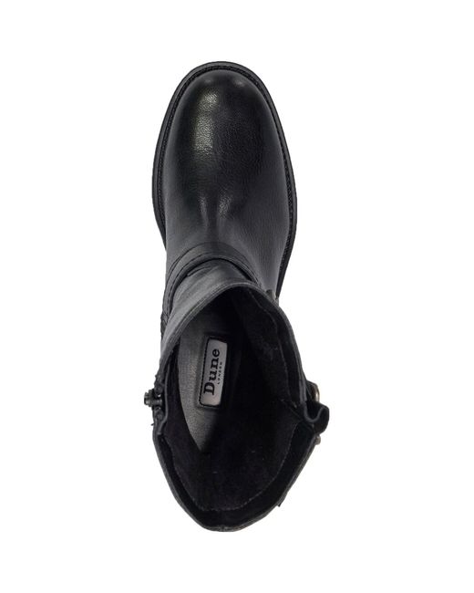 Dune Black Pixen Leather Boots