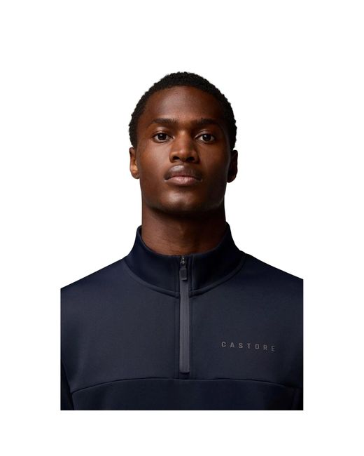 Castore Blue Scuba 1/4 Zip Polyester Sweatshirt for men