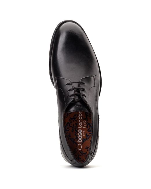 Base London Black Edison Leather Lace-Up Shoes for men