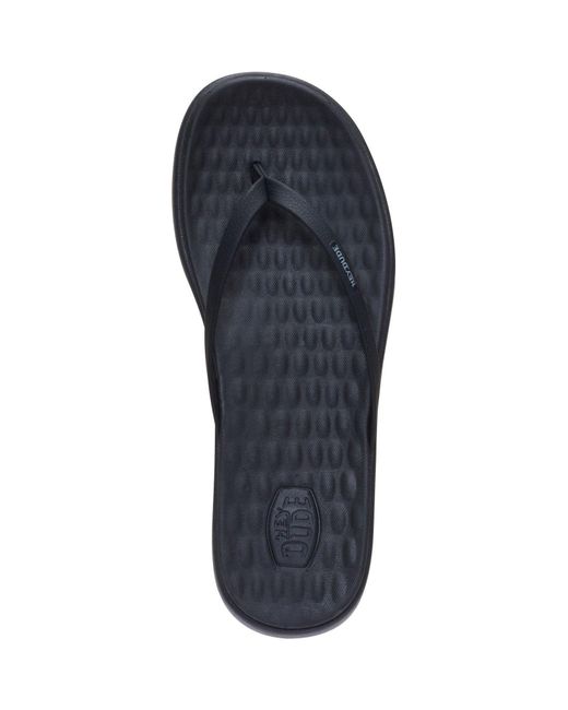 HeyDude Blue Maui Breeze Polyurethane Flip Flops