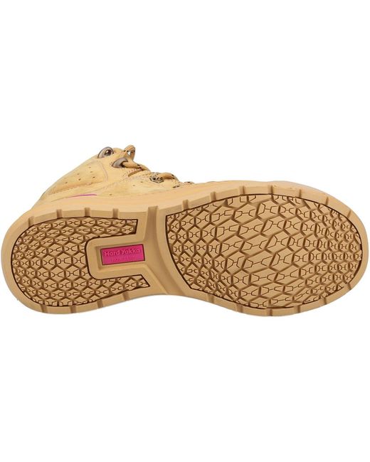 Hard Yakka Natural 3056 Lace Leather Wheat Safety Boots