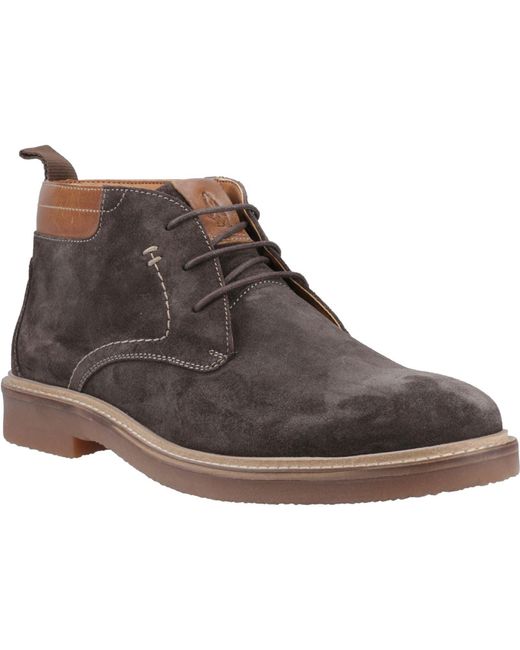 Hush Puppies Brown Gideon Wildleder Stiefeletten