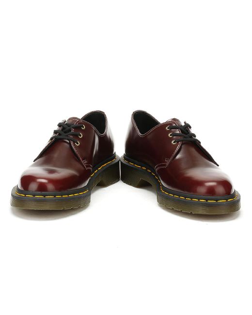 dr martens mens cherry red shoes