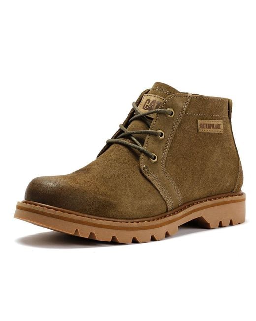 Caterpillar Brown Grader Chukka Suede Gobi Boots for men