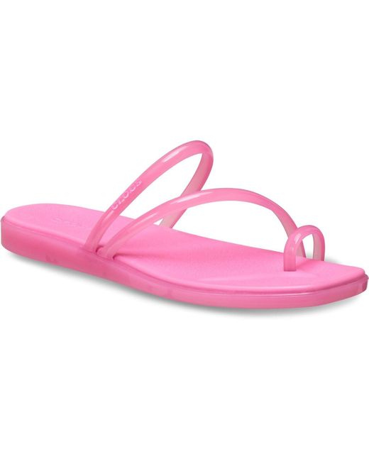 CROCSTM Pink Miami Jelly Toe Loop Sandals