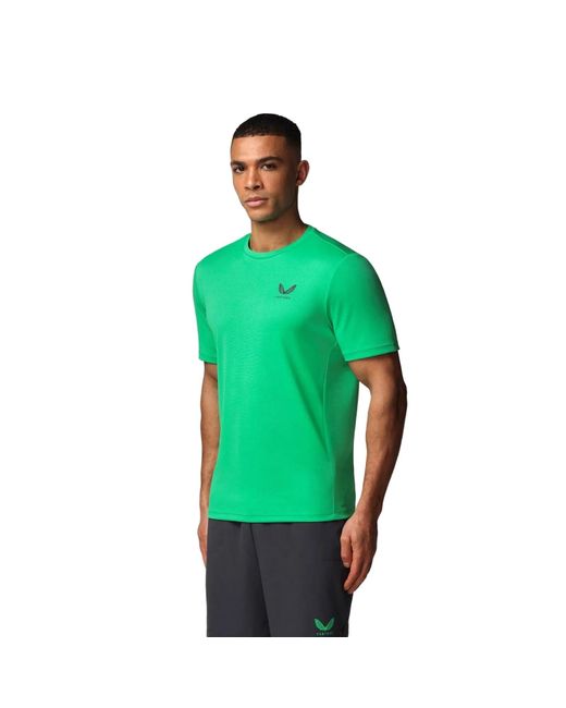 Castore Green Short Sleeve Polyester Activewear T-Shirts for men