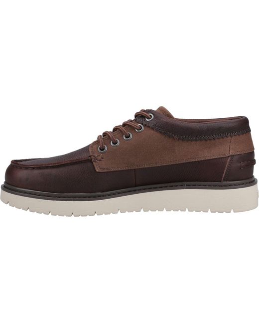 TOMS Brown Trvl Lite Forrest Leather Lace-Up Shoes for men