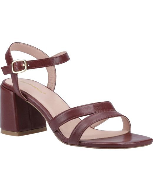 Hush Puppies Pink Nalani Leder Bordeaux Sandalen