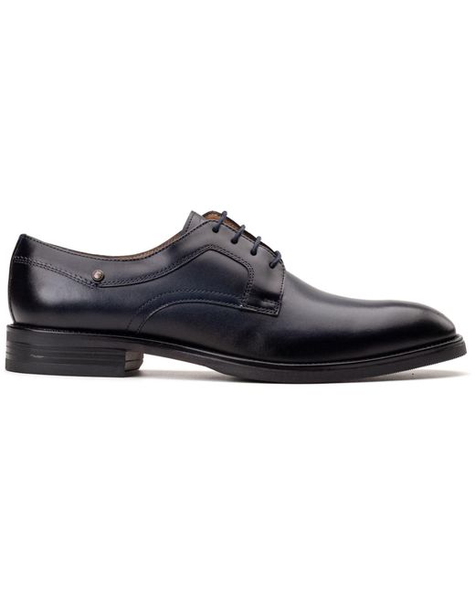 Base London Black Sleeve Leather Lace-Up Shoes for men
