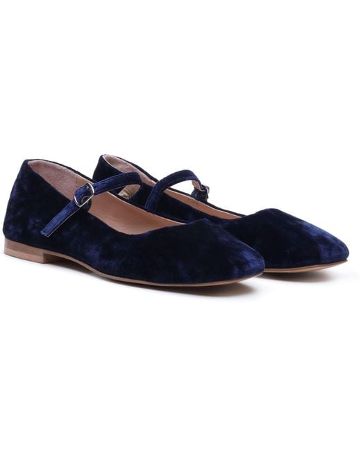 Hush Puppies Blue Pasha Velvet Flats