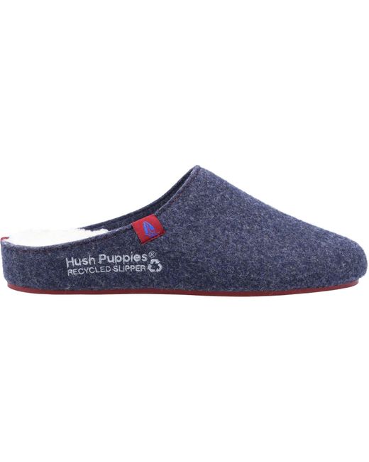 Hush Puppies Blue The Good 90% Recycled Rpet Polyester Slippers for men