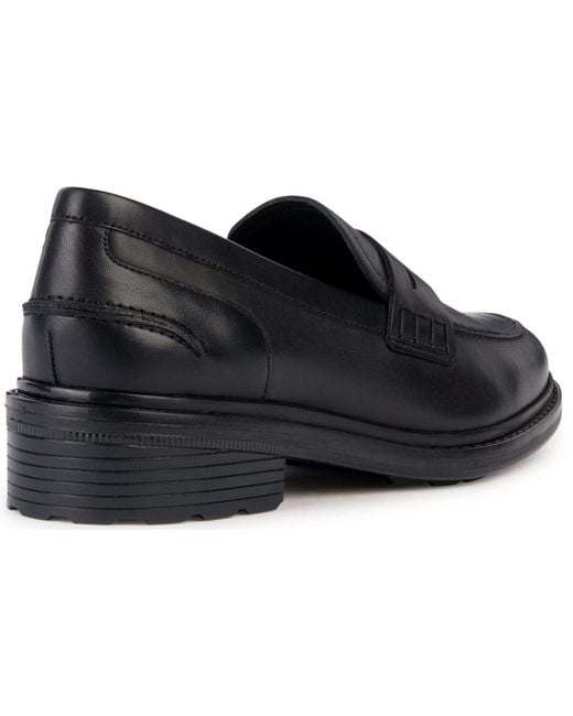 Geox Black D Walk Pleasure F Leather Moccasins Shoes
