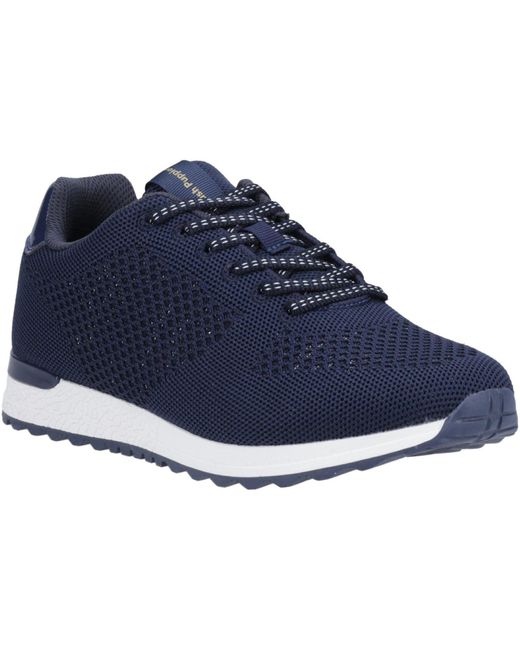 Hush Puppies Blue Katrina Textile Trainers