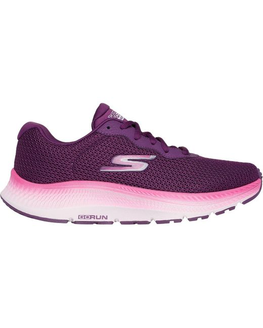 Skechers Purple Go Run Consistent 2.0 Fast Pace Textile Sneakers
