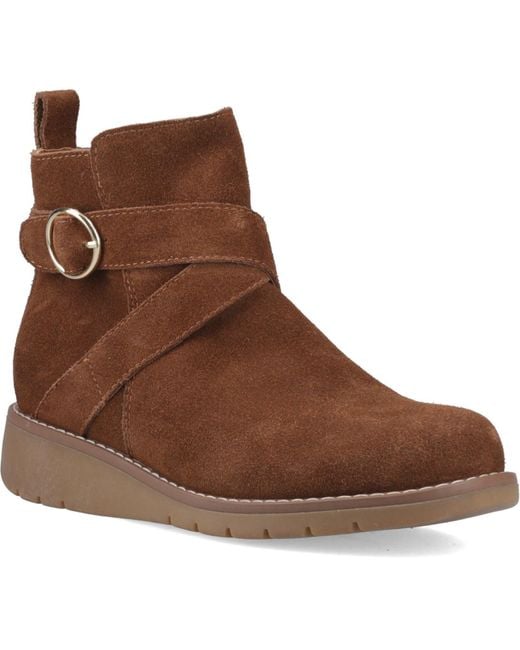 Hush Puppies Brown Lyra Suede Boots