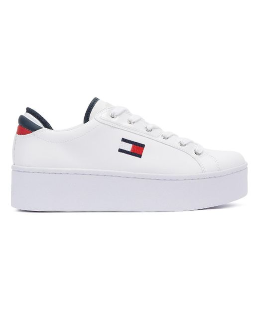 tommy jeans flag flatform trainers