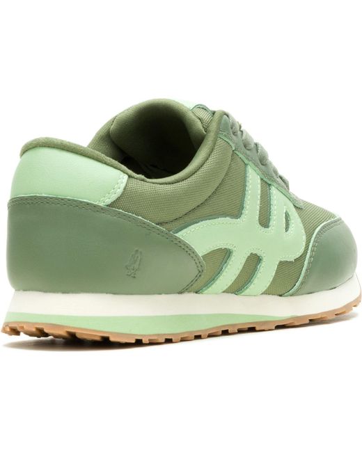 Hush Puppies Green Seventy8 Leather Trainers