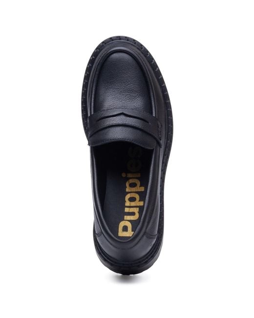 Hush Puppies Blue Odessa Leather Loafers