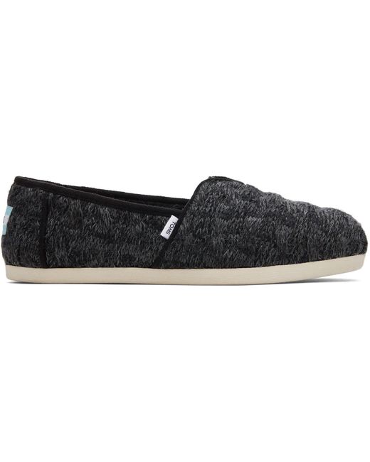 TOMS Black Alpargata With Cloudbound Polyester Slippers