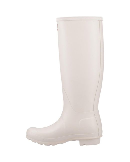 Hunter White Original Tall Rubber Cast Wellington Boots