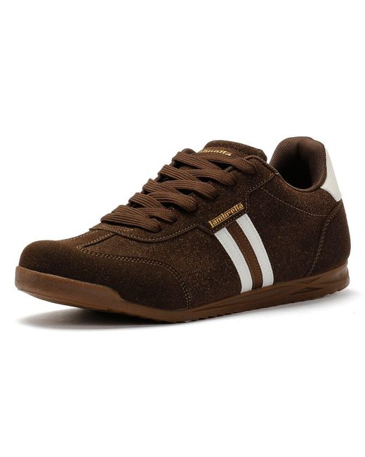 Lambretta Brown Tackle Chocolate Trainers for men