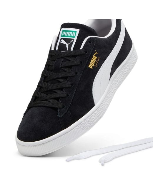 PUMA Black Classic Suede Trainers