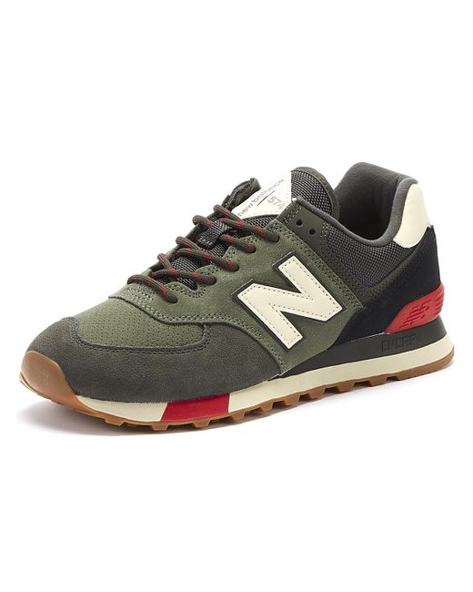 New balance 574 green red sale