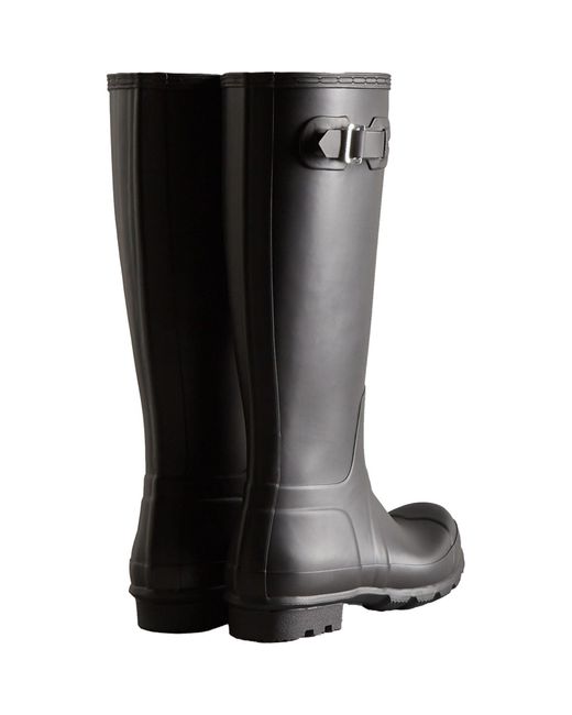 Hunter Black Original Tall Rubber Wellington Boots for men