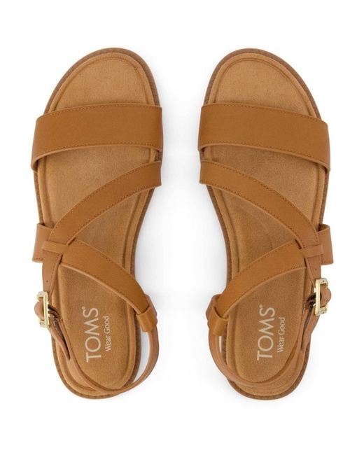 TOMS Brown Mar Leather Sugar Sandals