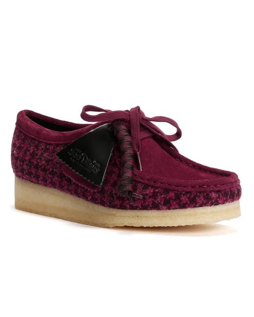 Clarks Multicolor Wallabee Harris Tweed Shoes Textile