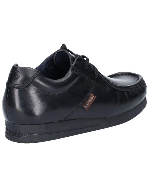 Base London Blue Event Leather Lace-Up Shoes for men