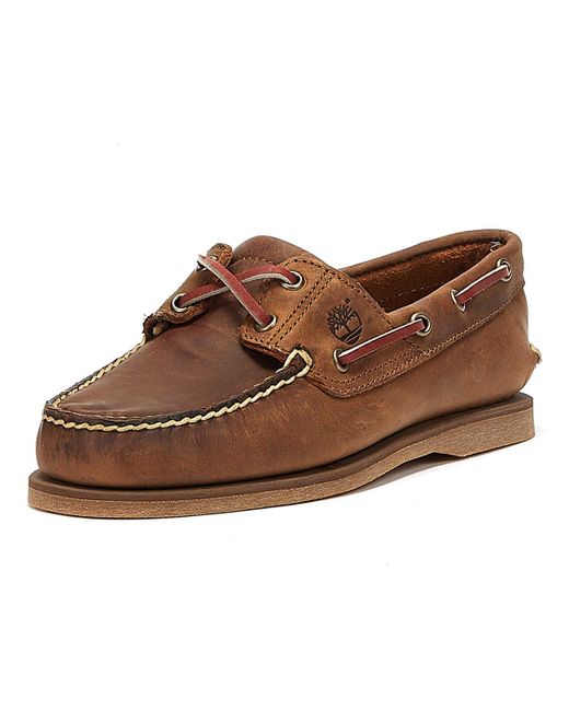 Classic boat full grain chaussures Timberland pour homme en coloris Brown