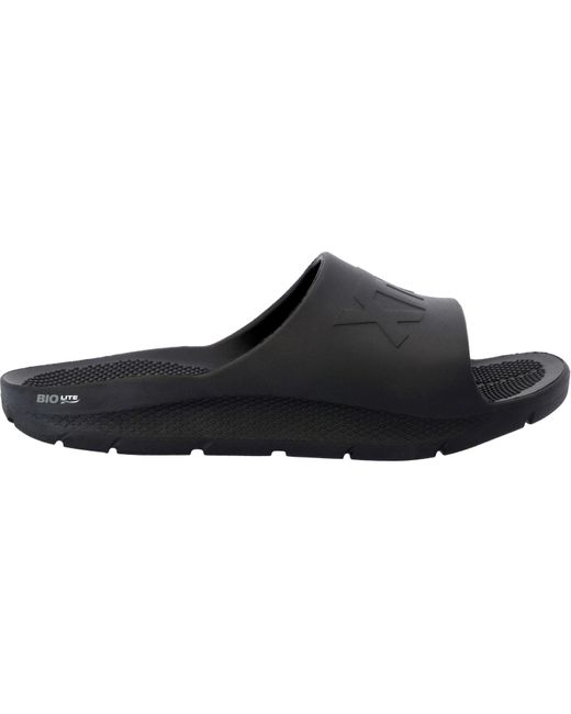XtraTuf Black Apres Fish Synthetic Slides for men