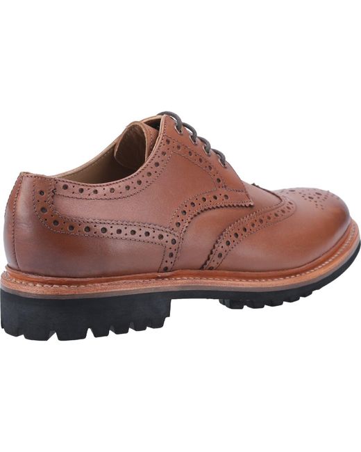 Cotswold Brown Quenington Commando Leder Schnürschuhe