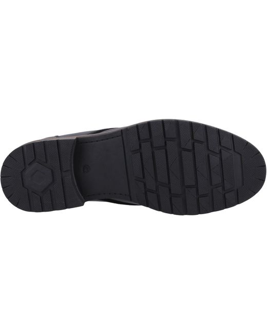 Hush Puppies Black Ricky Leather Ankle Boots for men