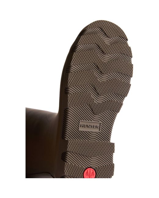 Hunter Brown Downpour Tall Boot Rubber Wellington Boots for men