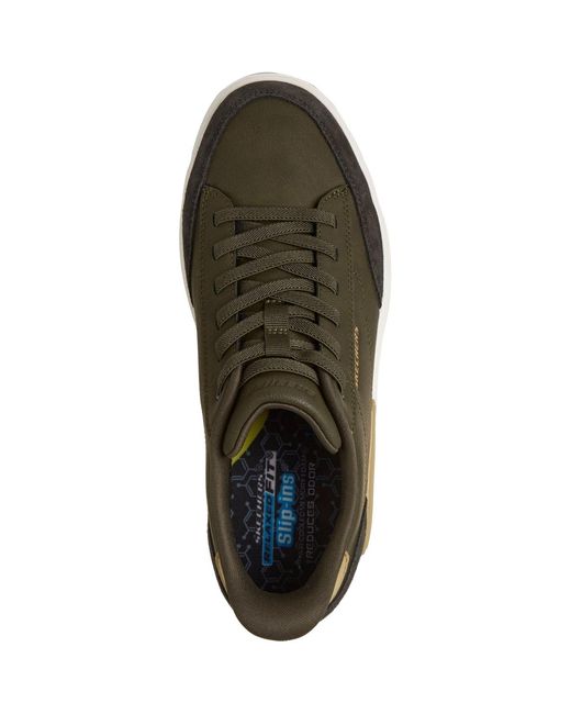 Skechers Black Verloma Radical Synthetic Suede Trainers for men