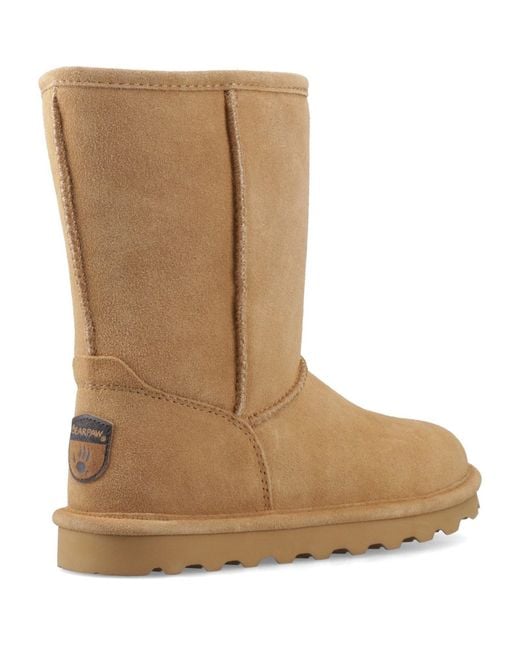 BEARPAW Brown Elle Short Suede Coffee Boots