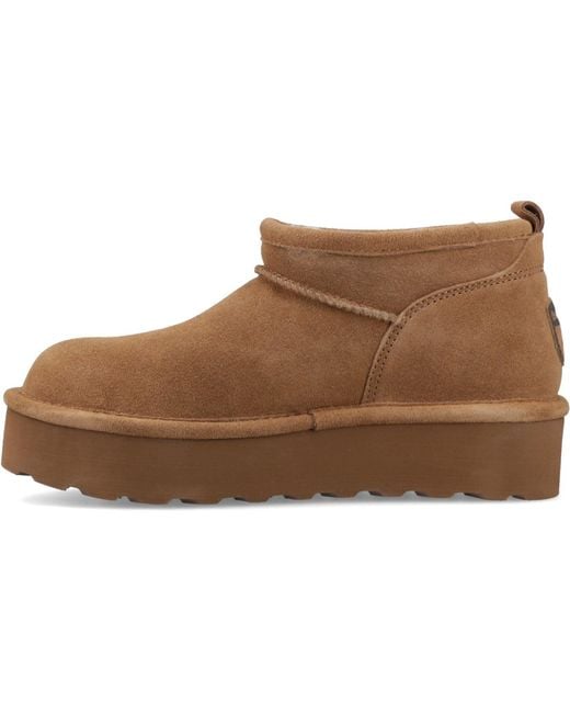 BEARPAW Brown Retro Super Shorty Suede Hickory Winter Ankle Boots